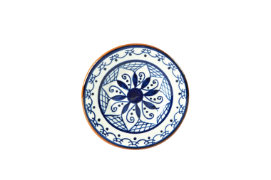 Teller L0 aus Keramik handbemalt maurischen Stil Blau
