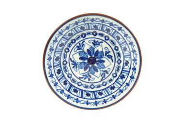 Teller L2 aus Keramik handbemalt maurischen Stil Blau