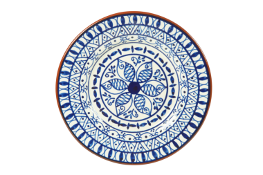 Teller L3 aus Keramik handbemalt maurischen Stil Blau