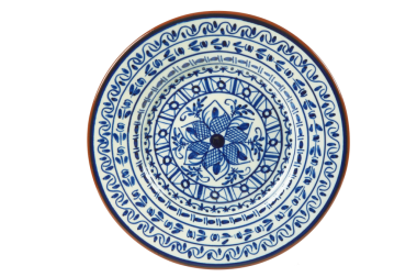 Teller L4 aus Keramik handbemalt maurischen Stil Blau