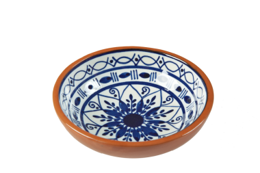 Schale Tigelada aus Keramik handbemalt maurischen Stil Blau